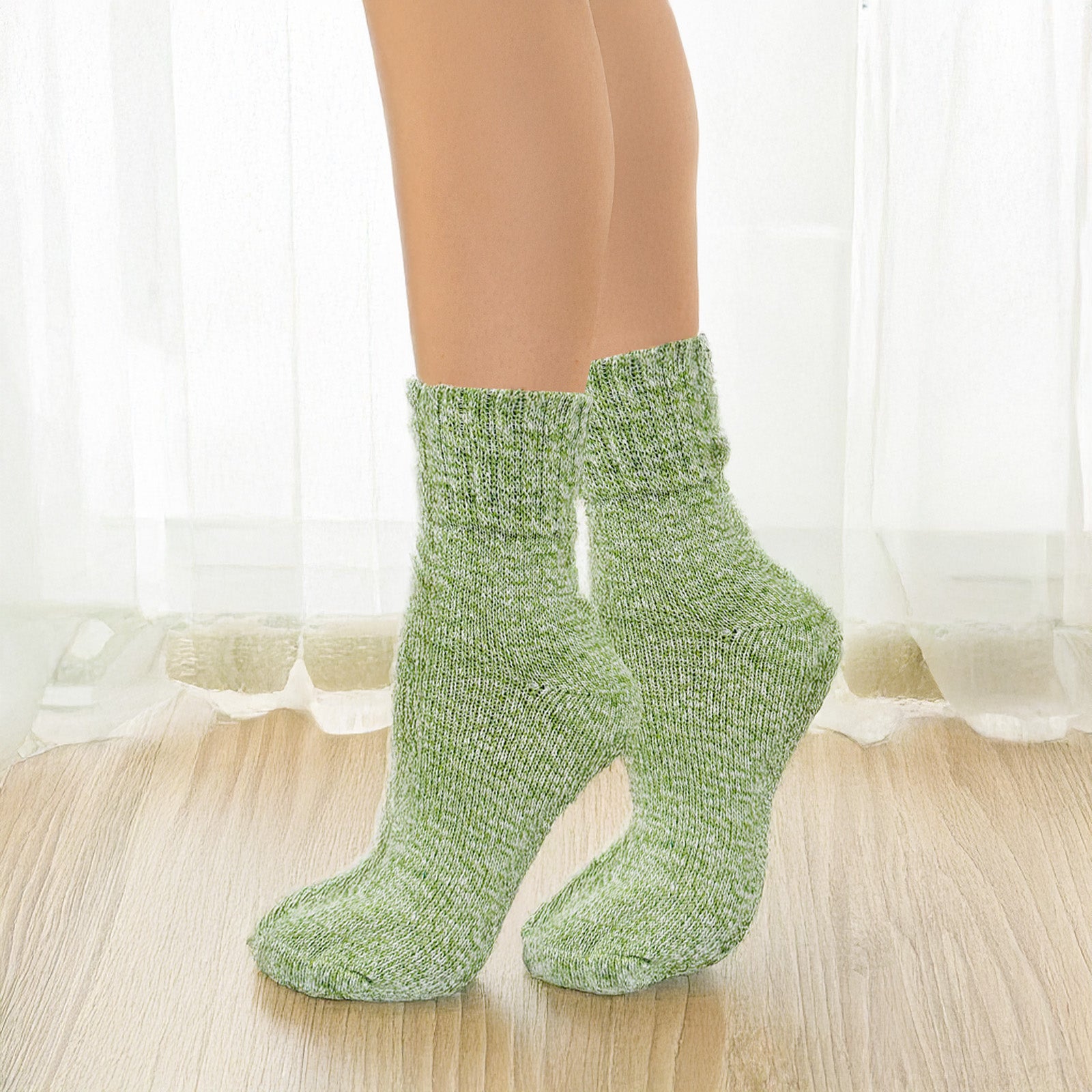 Wrapables Women's Wool Blend Frosted Winter Socks (Set of 5)