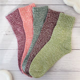 Wrapables Women's Wool Blend Frosted Winter Socks (Set of 5)