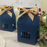 Wrapables House Shaped Gift Boxes with Ribbons, Blue