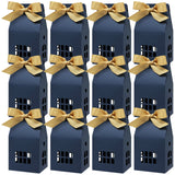 Wrapables House Shaped Gift Boxes with Ribbons, Blue