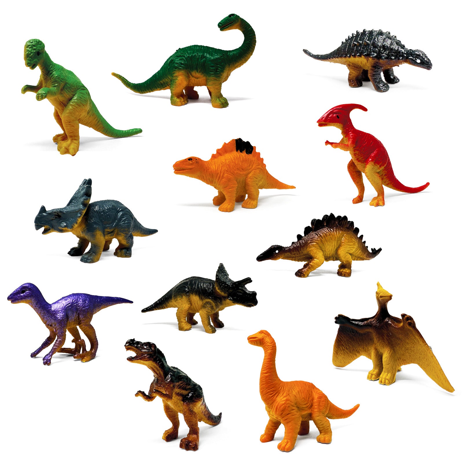 Wrapables 24pcs Mini Plastic Dinosaur Figurines