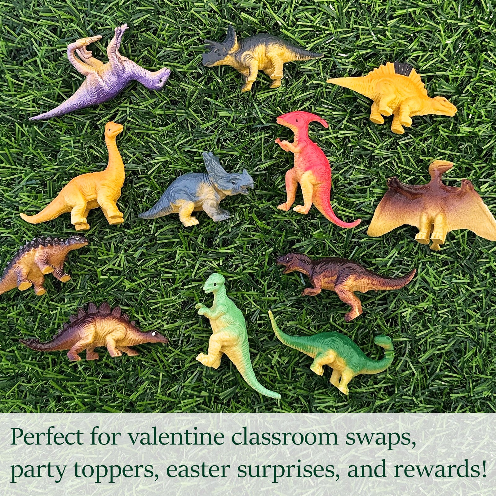 Wrapables 24pcs Mini Plastic Dinosaur Figurines