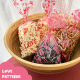 Wrapables 100pcs Valentines Cellophane Treat Bags and Ties