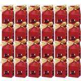 Wrapables House Shaped Gift Boxes with Ribbons, Red