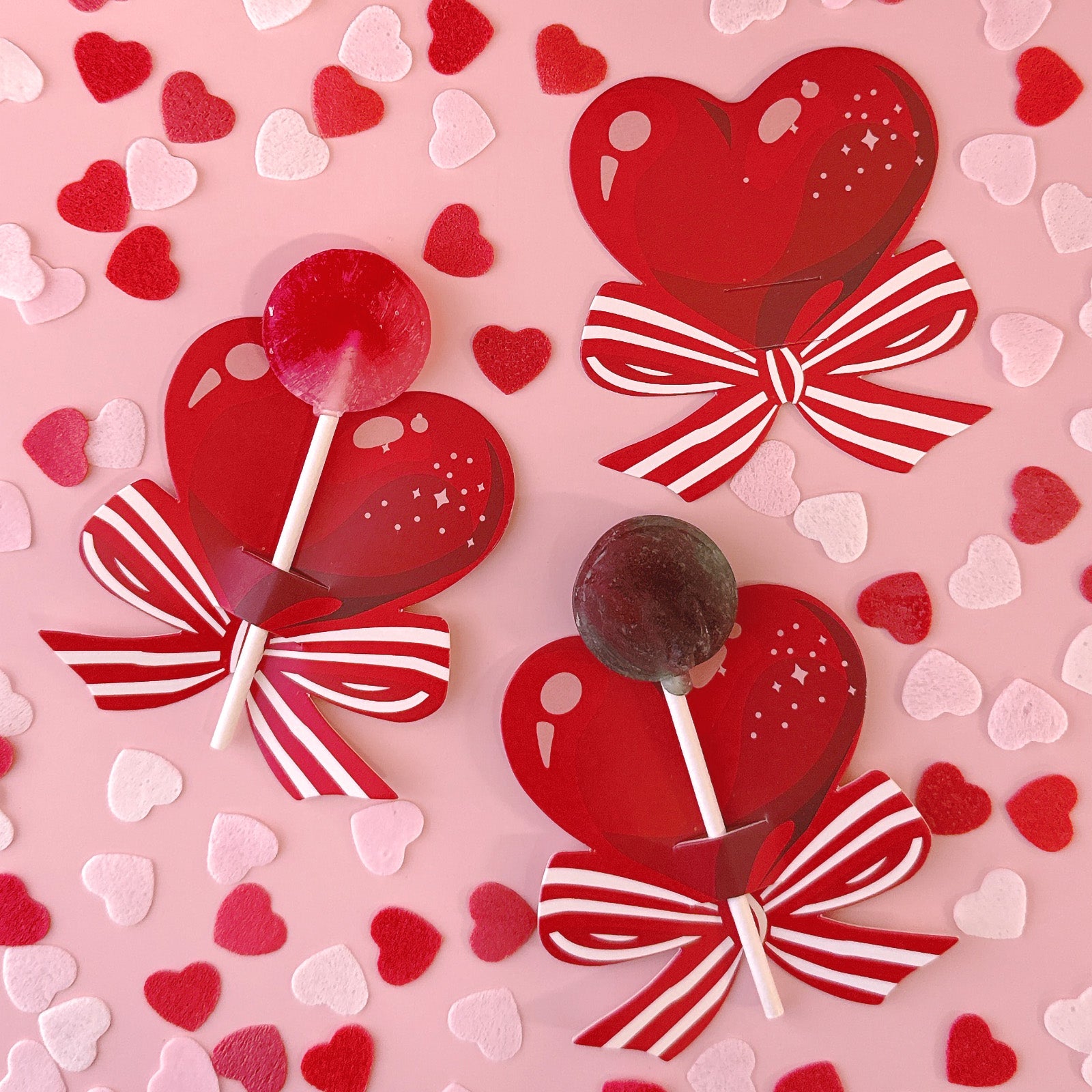 Wrapables Valentines Lollipop Paper Card Candy Holders 100pc