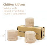 Wrapables 1.5 In x 21 Yd Fringe Chiffon Ribbons (3pcs)