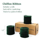 Wrapables 1.5 In x 21 Yd Fringe Chiffon Ribbons (3pcs)