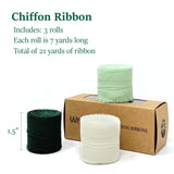 Wrapables 1.5 In x 21 Yd Fringe Chiffon Ribbons (3pcs)