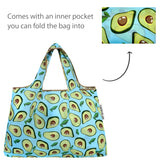 Wrapables Large Foldable Tote Nylon Reusable Grocery Bags