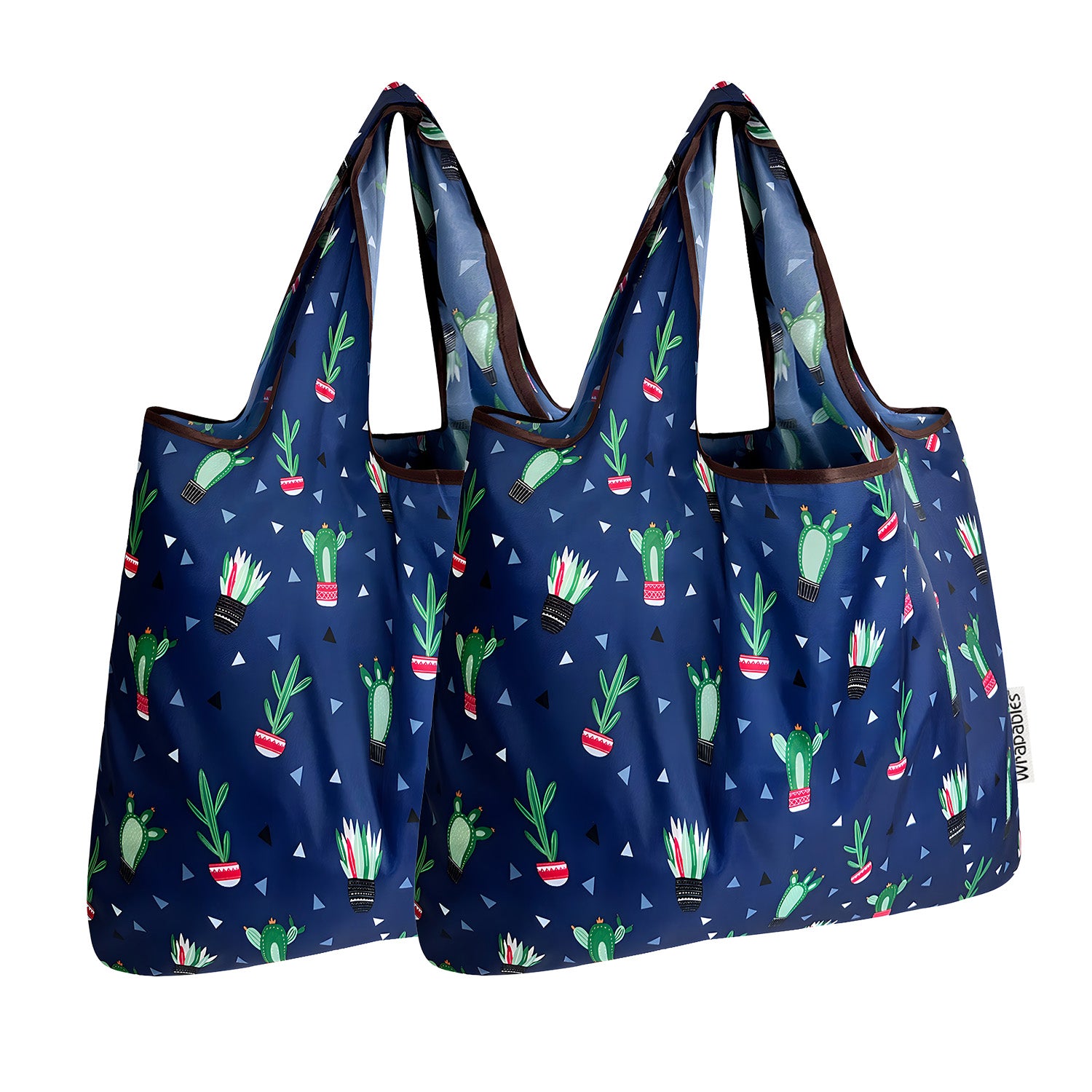 Wrapables Foldable Tote Nylon Reusable Grocery Bag (Set of 2)