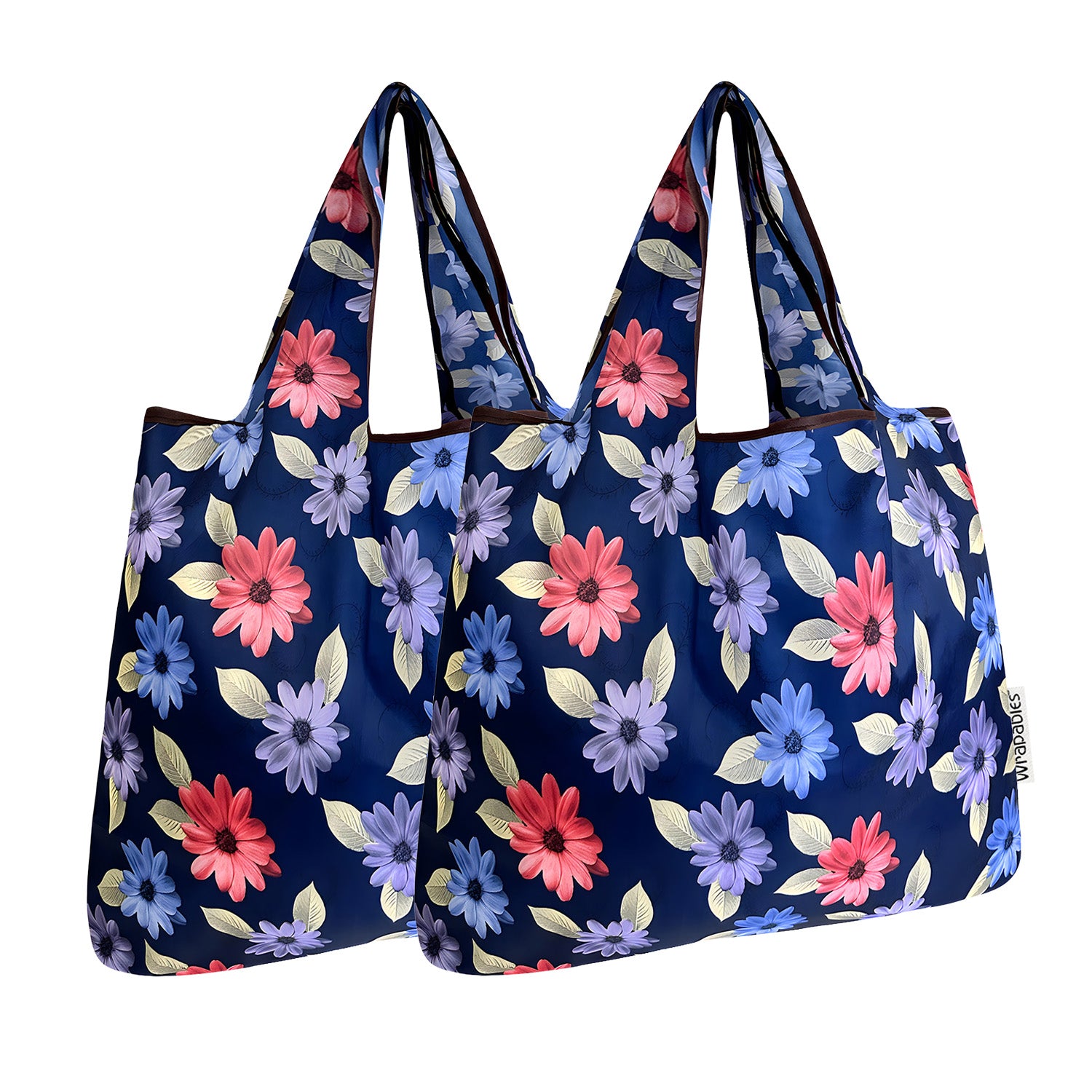 Wrapables Foldable Tote Nylon Reusable Grocery Bag (Set of 2)