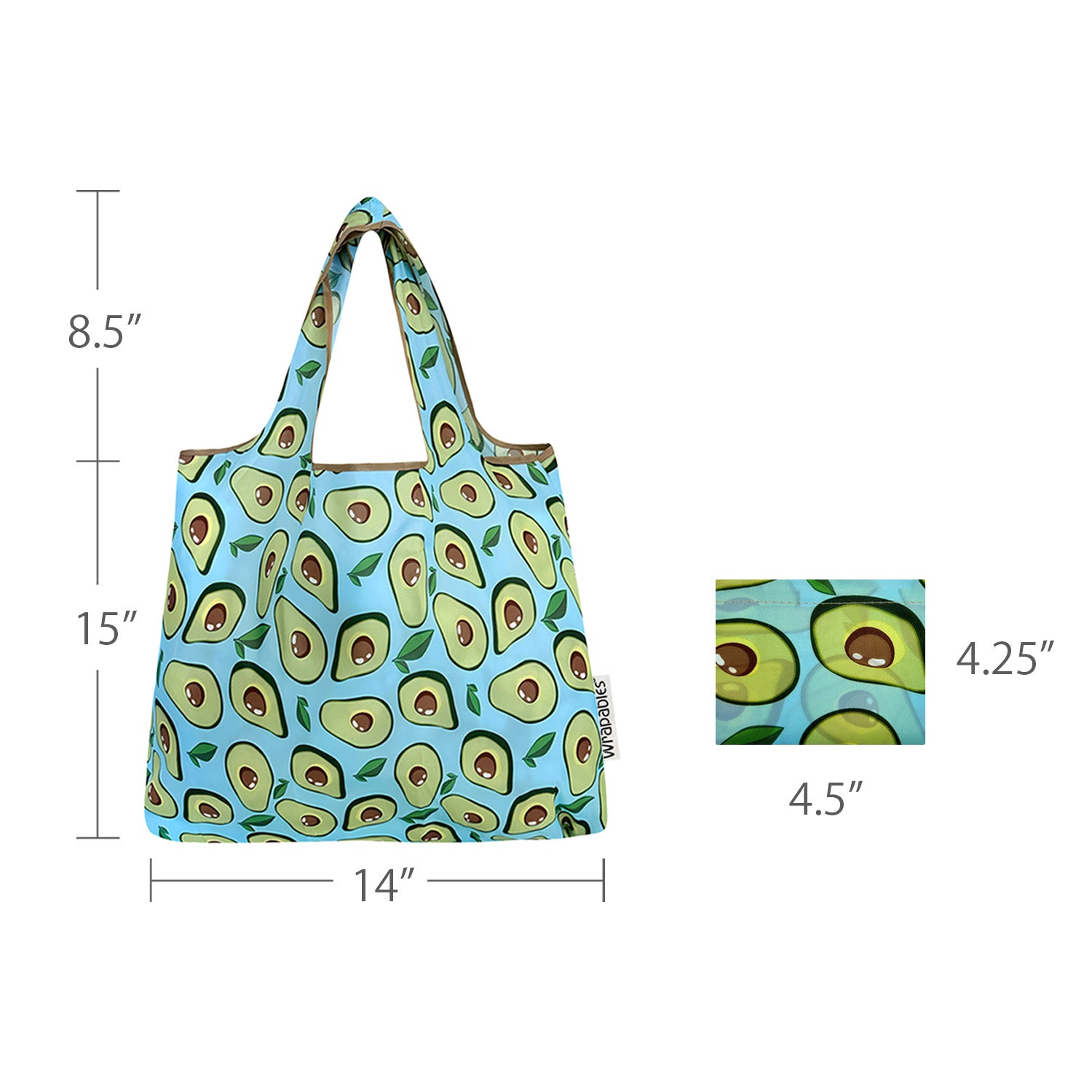 Wrapables Foldable Tote Nylon Reusable Grocery Bag (Set of 2)