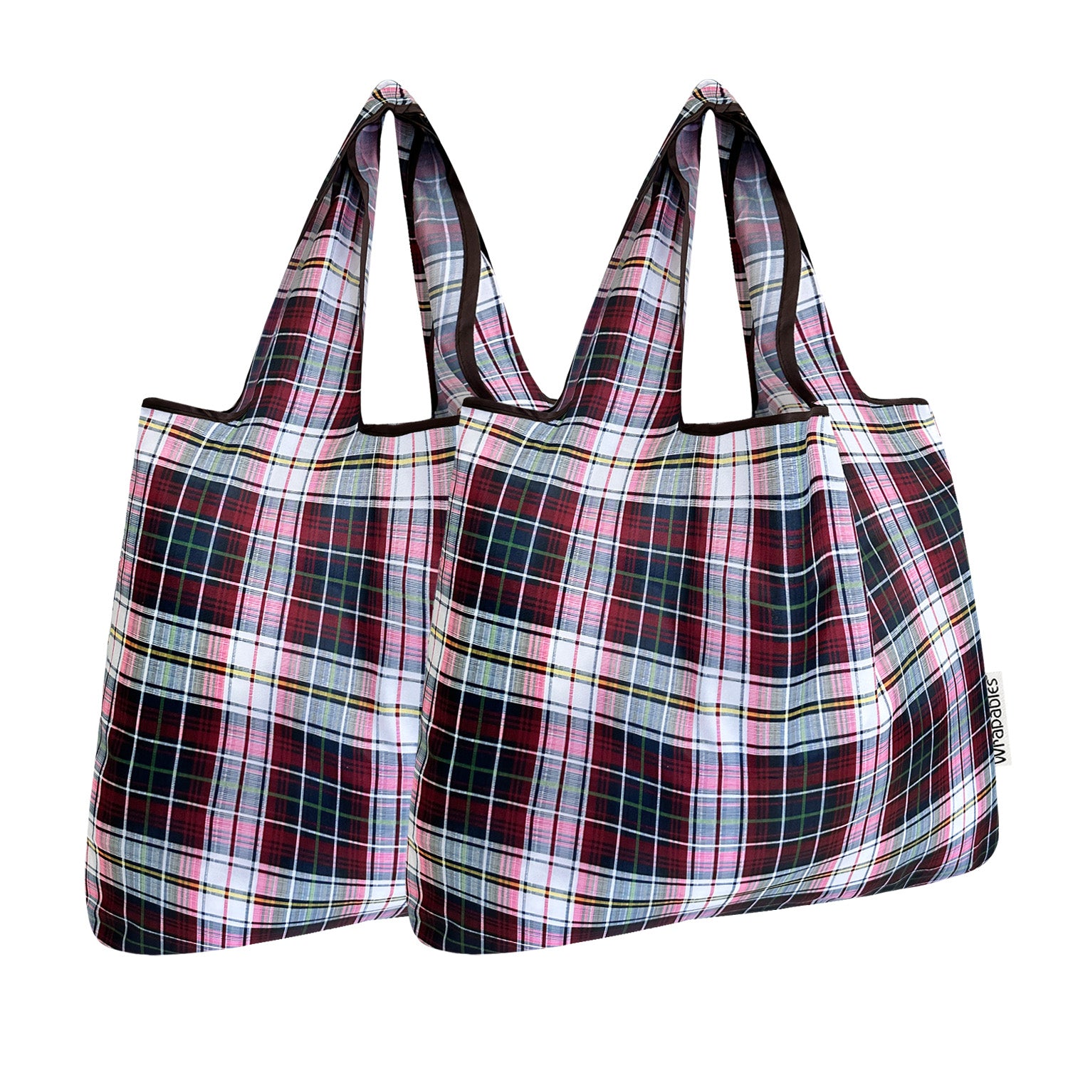 Wrapables Foldable Tote Nylon Reusable Grocery Bag (Set of 2)