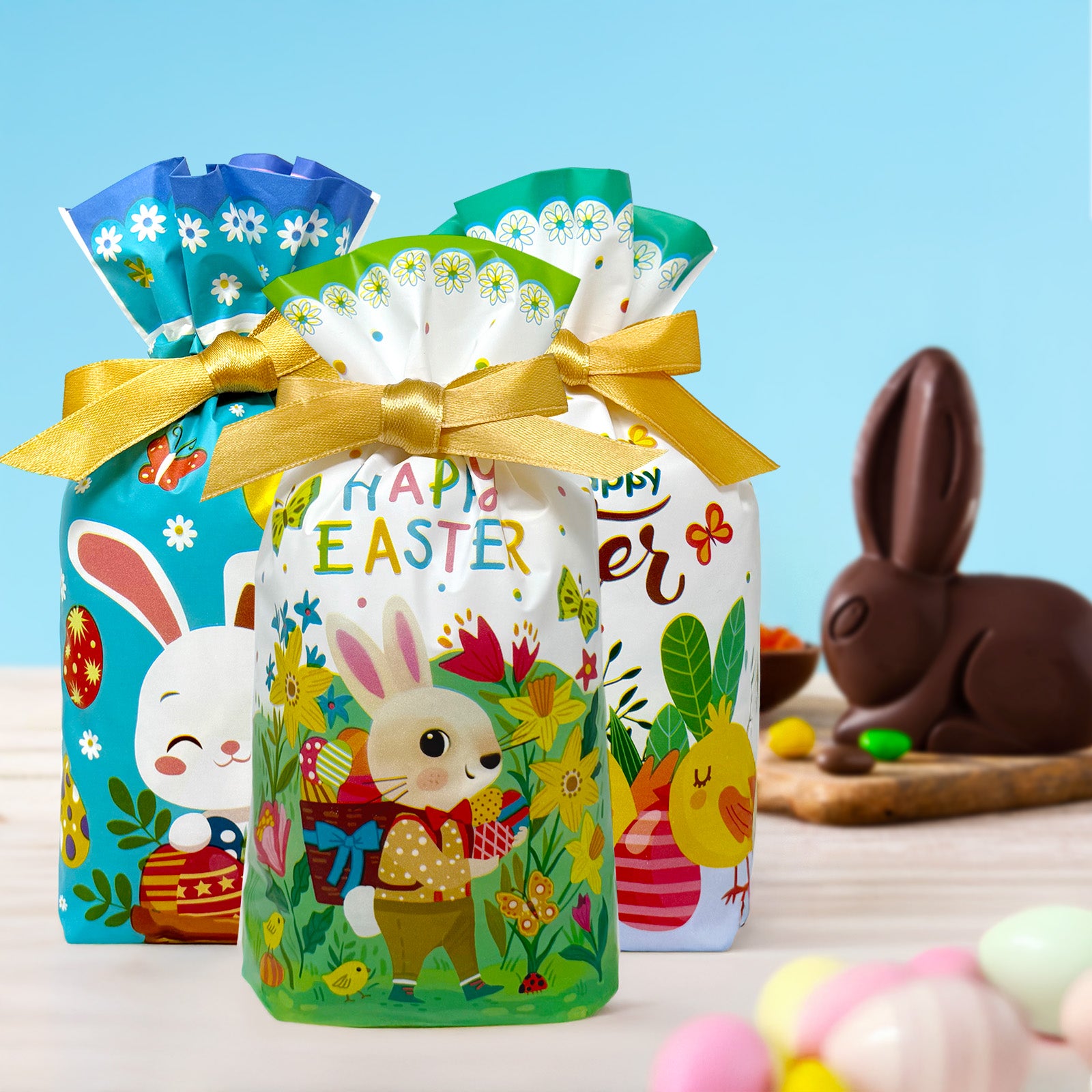 Wrapables Happy Easter Drawstring Treat Bags (50pcs)