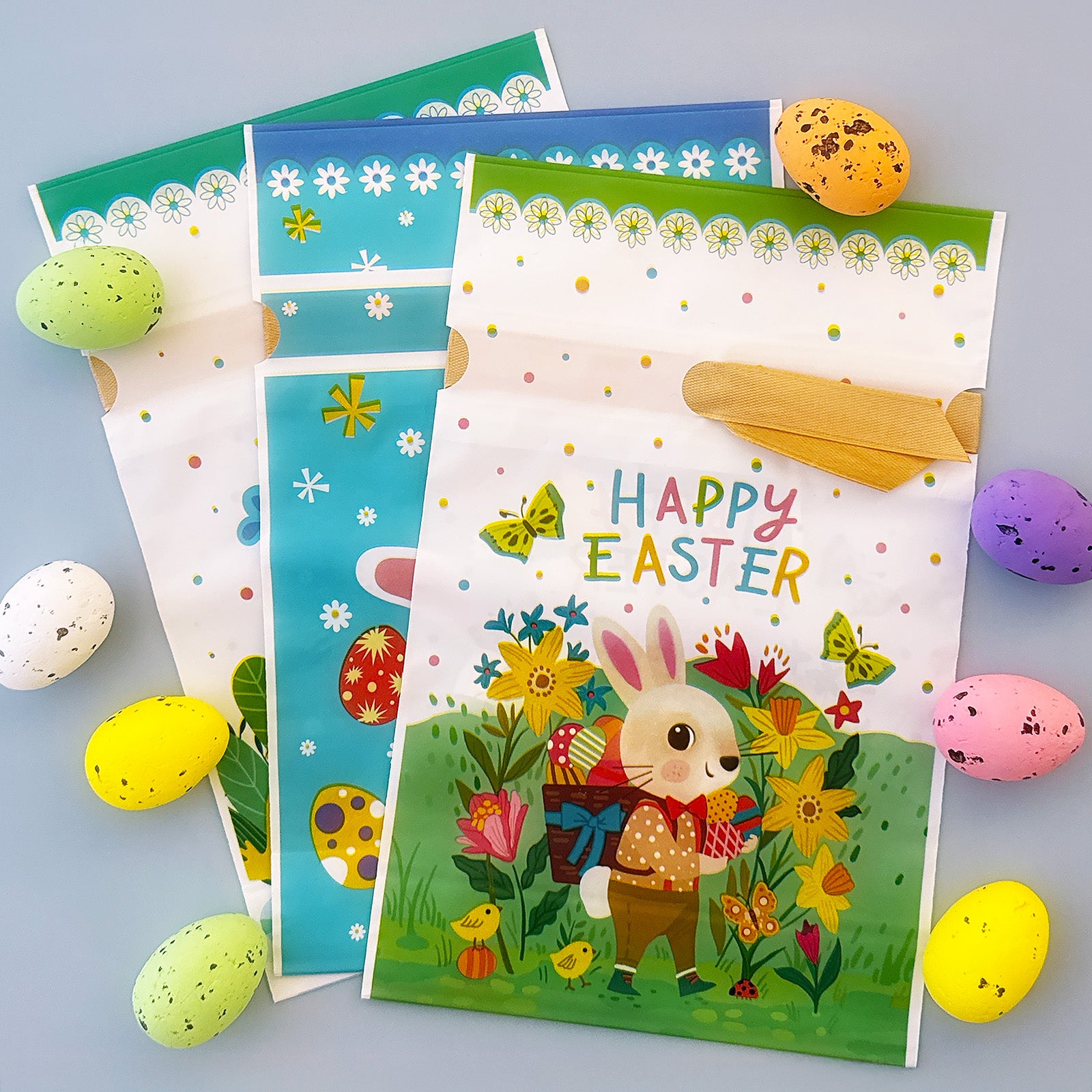 Wrapables Happy Easter Drawstring Treat Bags (50pcs)