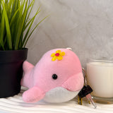 Wrapables Cute Plush Keychain Pendant Charm for Bag, (Set of 2) Whales