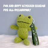 Wrapables Cute Plush Keychain Pendant Charm for Bag, Frog