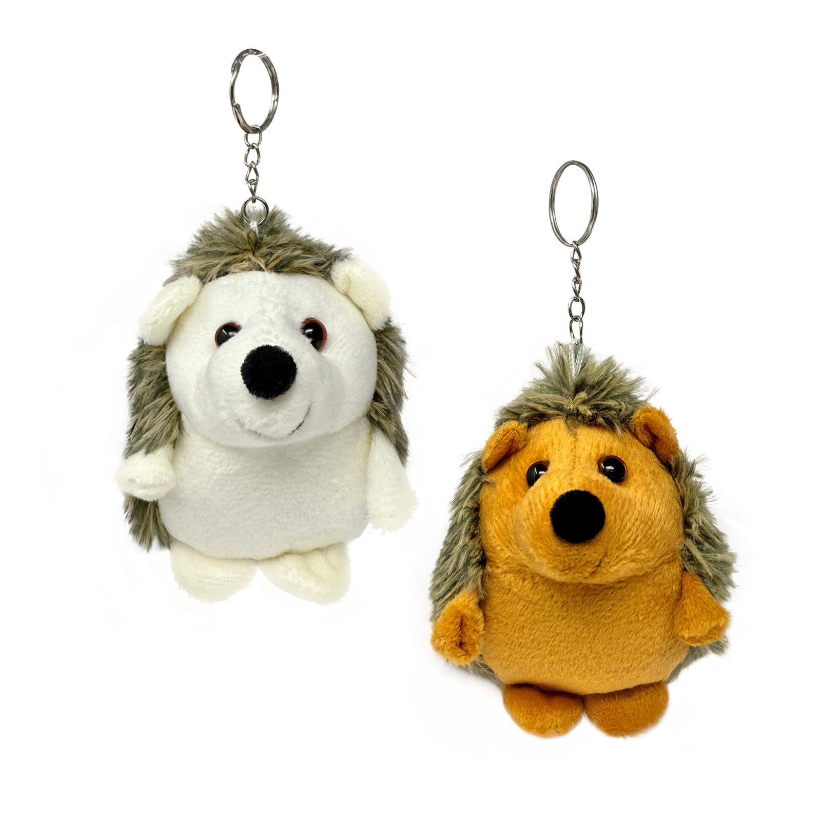 Wrapables Cute Plush Keychain Pendant Charm for Bag, (Set of 2) Hedgehogs