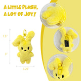 Wrapables Cute Plush Keychain Pendant Charm for Bag, (Set of 2) Bunnies