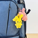 Wrapables Cute Plush Keychain Pendant Charm for Bag, (Set of 2) Bunnies