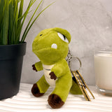 Wrapables Cute Plush Keychain Pendant Charm for Bag, Dinosaur