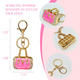 Wrapables Rhinestone Handbag Shaped Purse Charm Keychain