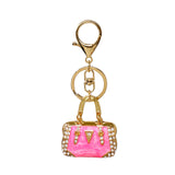 Wrapables Rhinestone Handbag Shaped Purse Charm Keychain