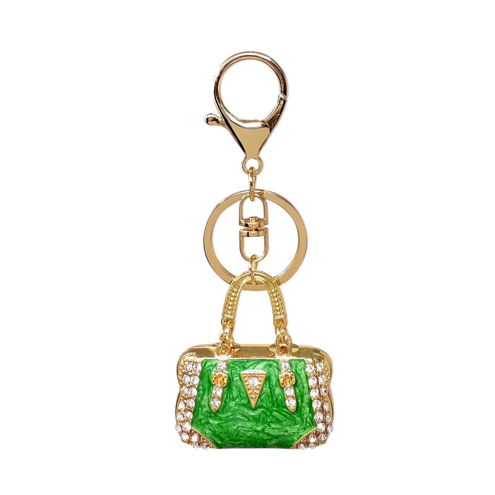 Wrapables Rhinestone Handbag Shaped Purse Charm Keychain