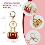 Wrapables Rhinestone Handbag Shaped Purse Charm Keychain