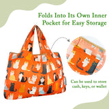 Wrapables Large Foldable Tote Nylon Reusable Grocery Bags