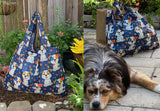 Wrapables Large Foldable Tote Nylon Reusable Grocery Bags