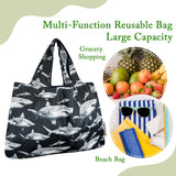 Wrapables Large Foldable Tote Nylon Reusable Grocery Bags