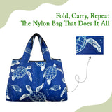 Wrapables Large Foldable Tote Nylon Reusable Grocery Bags