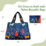 Wrapables Large Foldable Tote Nylon Reusable Grocery Bags