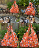 Wrapables Large & Small Foldable Tote Nylon Reusable Grocery Bags