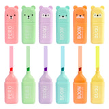 Wrapables Back-to-School Cute and Trendy Super Savers Set, School Supplies Kit with Pencil Case Pencil Pouch and Colorful Bear Highlighters, Black