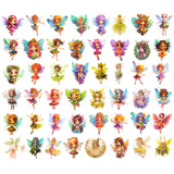 Wrapables Waterproof Vinyl Stickers for Water Bottles, Laptop, Phones, Skateboards, Decals for Teens, 100pcs, Fairies