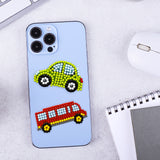 Wrapables Diamond Art Kits, 5D Gem Painting DIY Arts & Crafts Stickers, 12pcs Vehicles