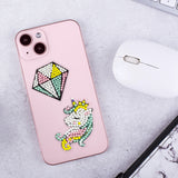 Wrapables Diamond Art Kits, 5D Gem Painting DIY Arts & Crafts Stickers, 8pcs Unicorns