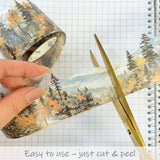 Wrapables Aesthetic Scenic Landscapes PET Washi Tapes for Scrapbooking, Stationery, Journaling, Diary, Card Making (Set of 2)