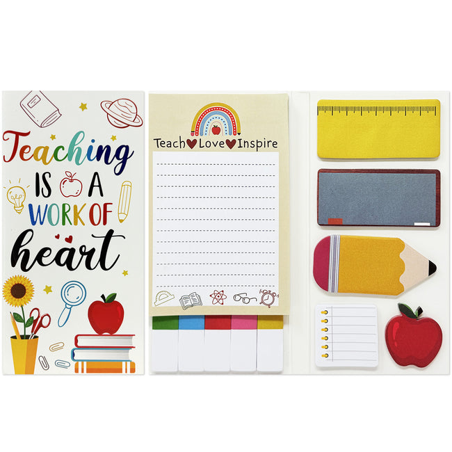 Wrapables Sticky Notes Set, Memo Notepads, Book Tabs, Page Markers, Sticky Notes, Home and Office Supplies (440 Sheets Total), Teacher Appreciation