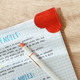 Wrapables Leather Corner Bookmarks, Page Marker, Reading Supplies (Set of 8), Hearts