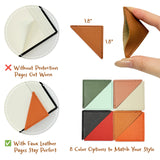 Wrapables Leather Corner Bookmarks, Page Marker, Reading Supplies (Set of 8), Triangles