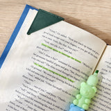 Wrapables Leather Corner Bookmarks, Page Marker, Reading Supplies (Set of 8), Triangles
