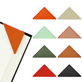 Wrapables Leather Corner Bookmarks, Page Marker, Reading Supplies (Set of 8), Triangles