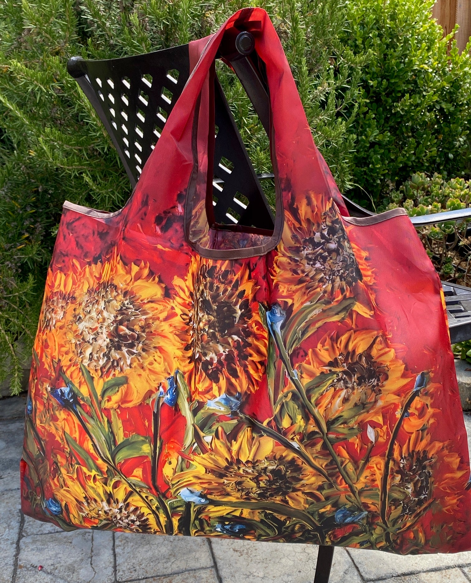 Wrapables Large Foldable Oil Painting Nylon Reusable Grocery Bag