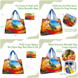 Wrapables Large Foldable Oil Painting Nylon Reusable Grocery Bag