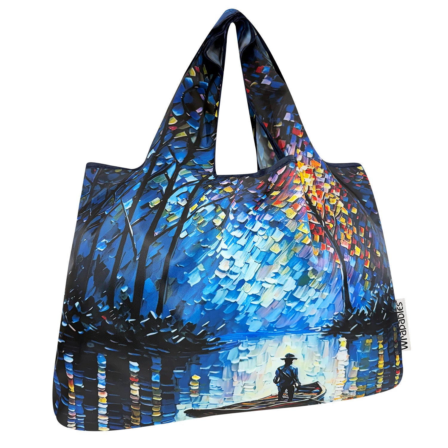 Wrapables Large Foldable Oil Painting Nylon Reusable Grocery Bag