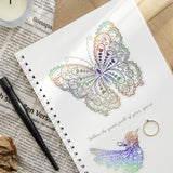 Wrapables Shiny Waterproof Transparent Holographic PET Bird and Butterfly Stickers for Scrapbooking, Journaling, Water Bottles, Laptops (20pcs)