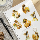Wrapables Floral Fashion Women PET Scrapbooking Stickers for Junk Journals, Stationery, Water Bottles, Phones, Laptops (40pcs), Bouquet and Crown